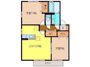 リビングタウン弥生が丘Ｂ棟の物件間取画像